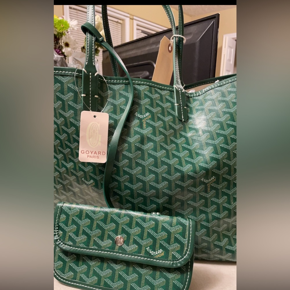 GOYARD Goyardine PM 🌿Green 🌿Tote bag. No trades‼️